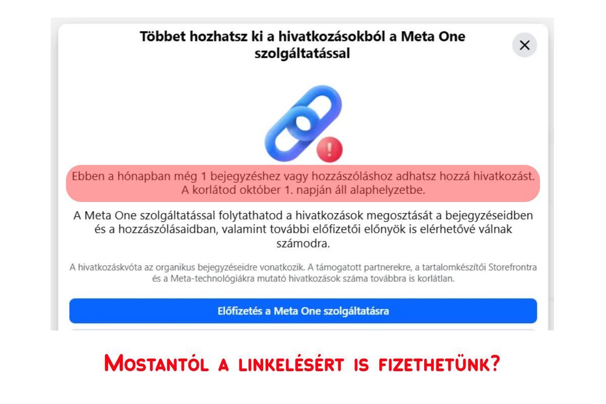 Facebook: mostantól a linkelésért is fizethetünk?